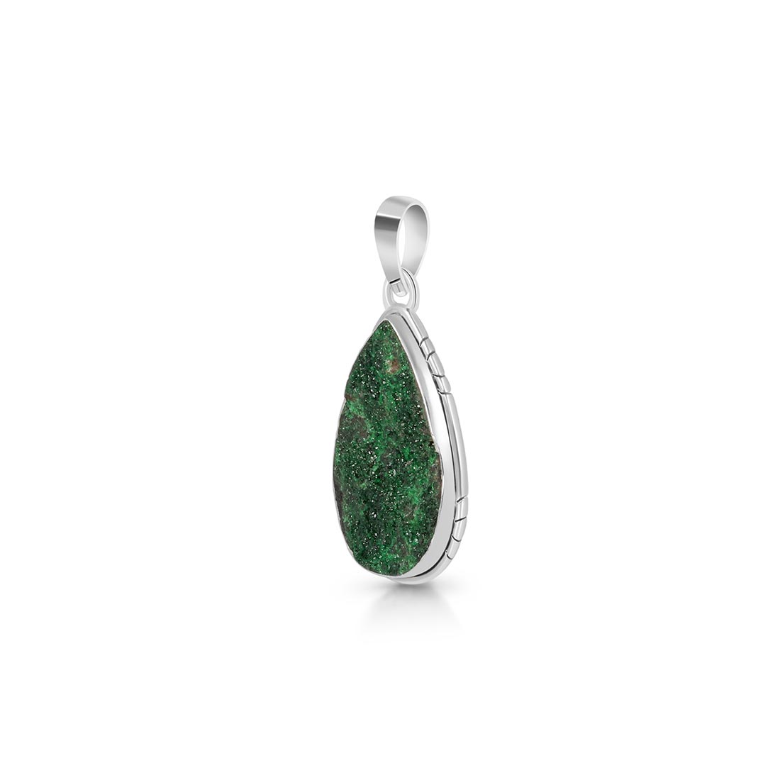 Uvarovite Druzy Pendant-(UVR-P-4.)