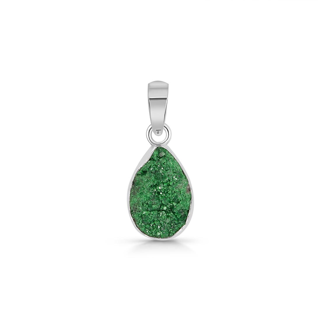 Uvarovite Druzy Pendant-(UVR-P-40.)