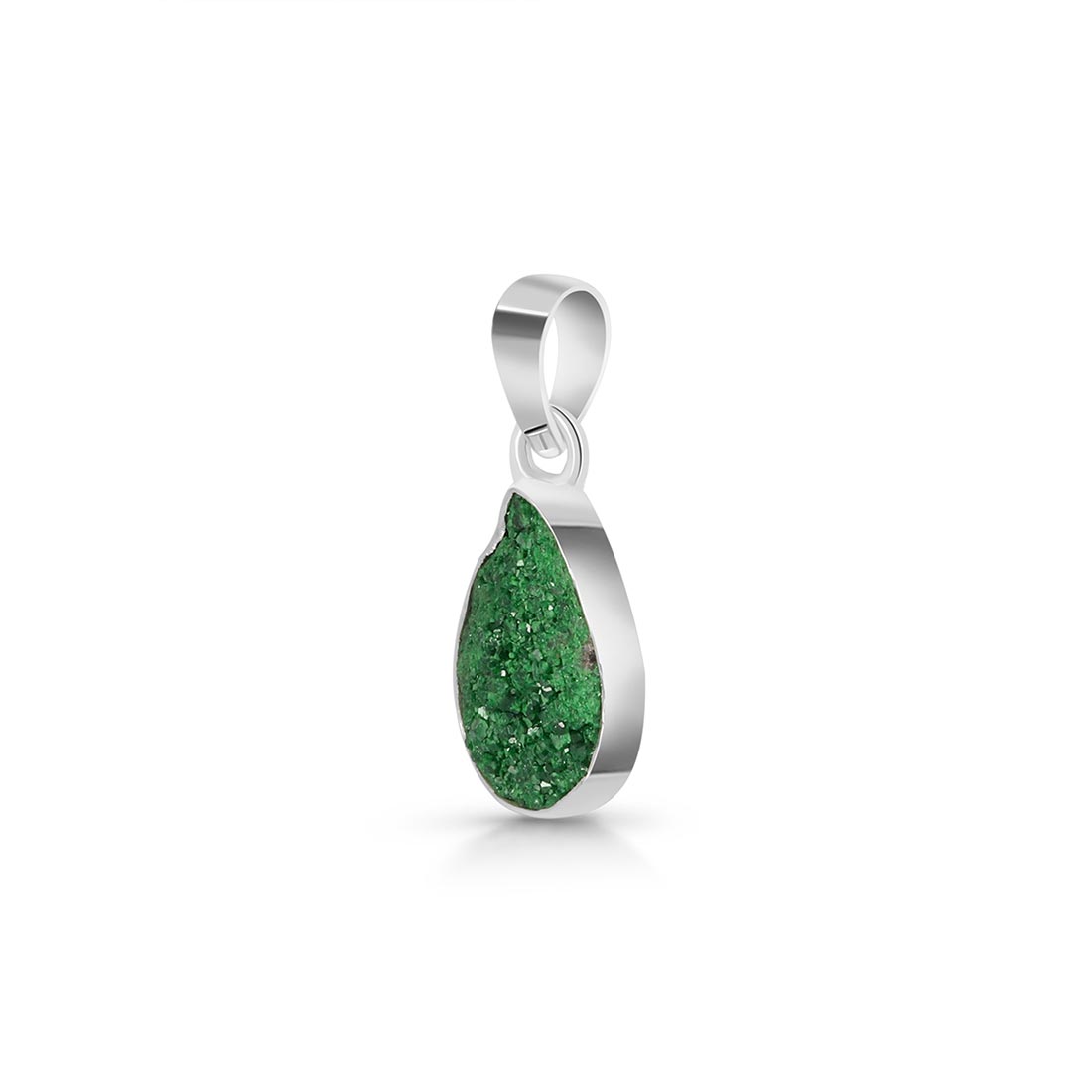 Uvarovite Druzy Pendant-(UVR-P-40.)