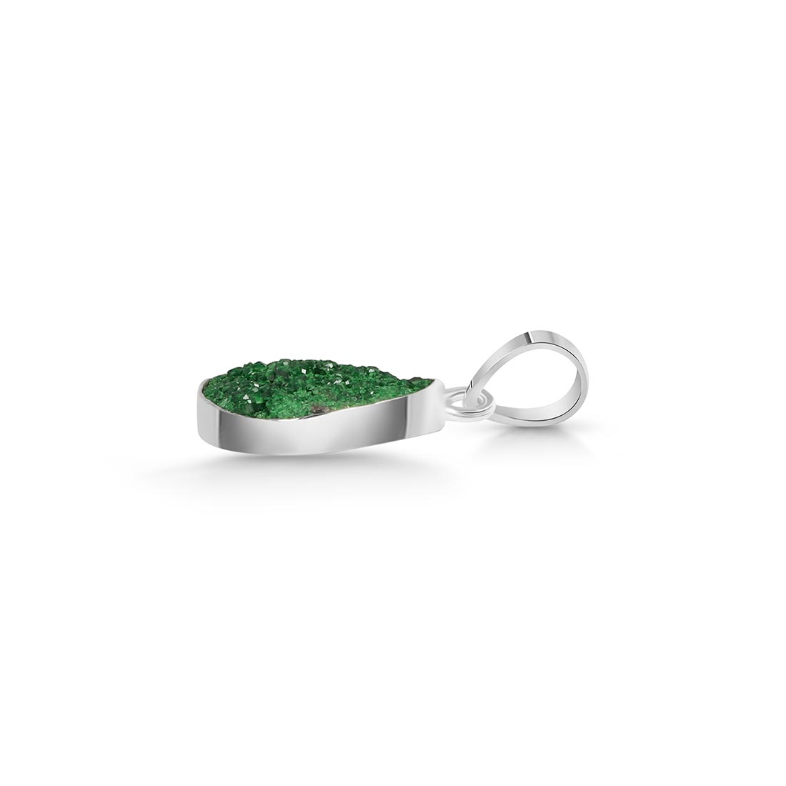 Uvarovite Druzy Pendant-(UVR-P-40.)