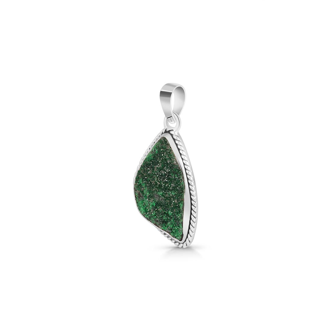 Uvarovite Druzy Pendant-(UVR-P-42.)