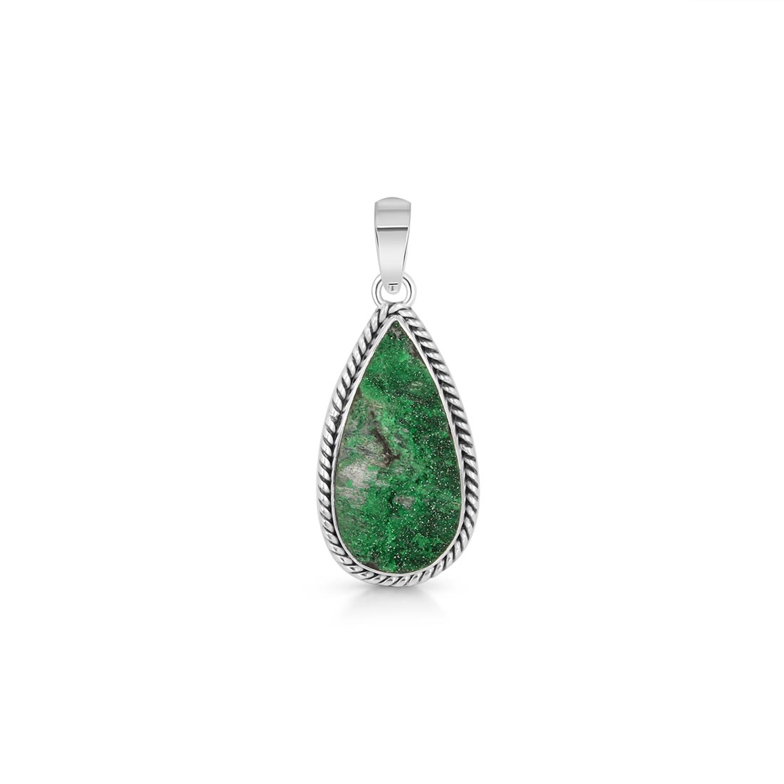 Uvarovite Druzy Pendant-(UVR-P-46.)