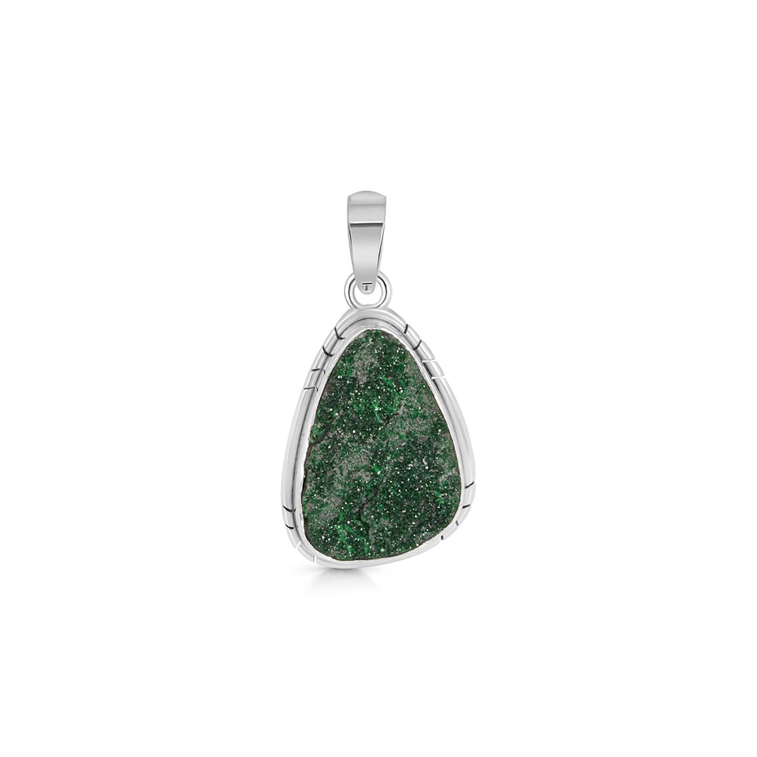 Uvarovite Druzy Pendant-(UVR-P-48.)