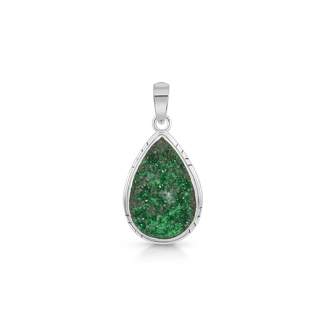 Uvarovite Druzy Pendant-(UVR-P-9.)