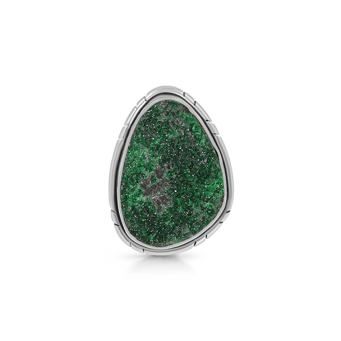 Uvarovite Druzy Ring-(UVR-R-1.)