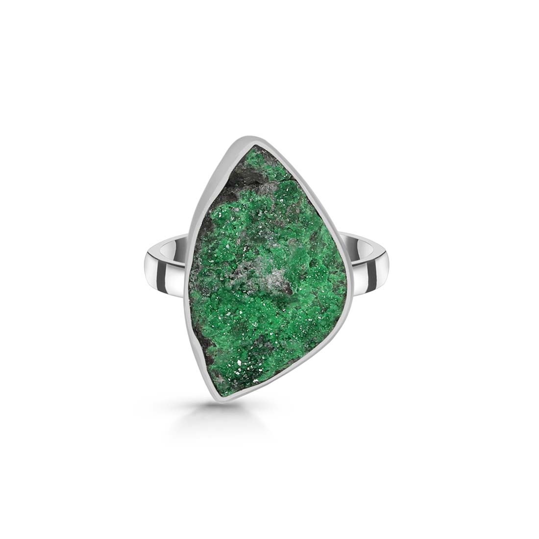 Uvarovite Druzy Ring-(UVR-R-13.)