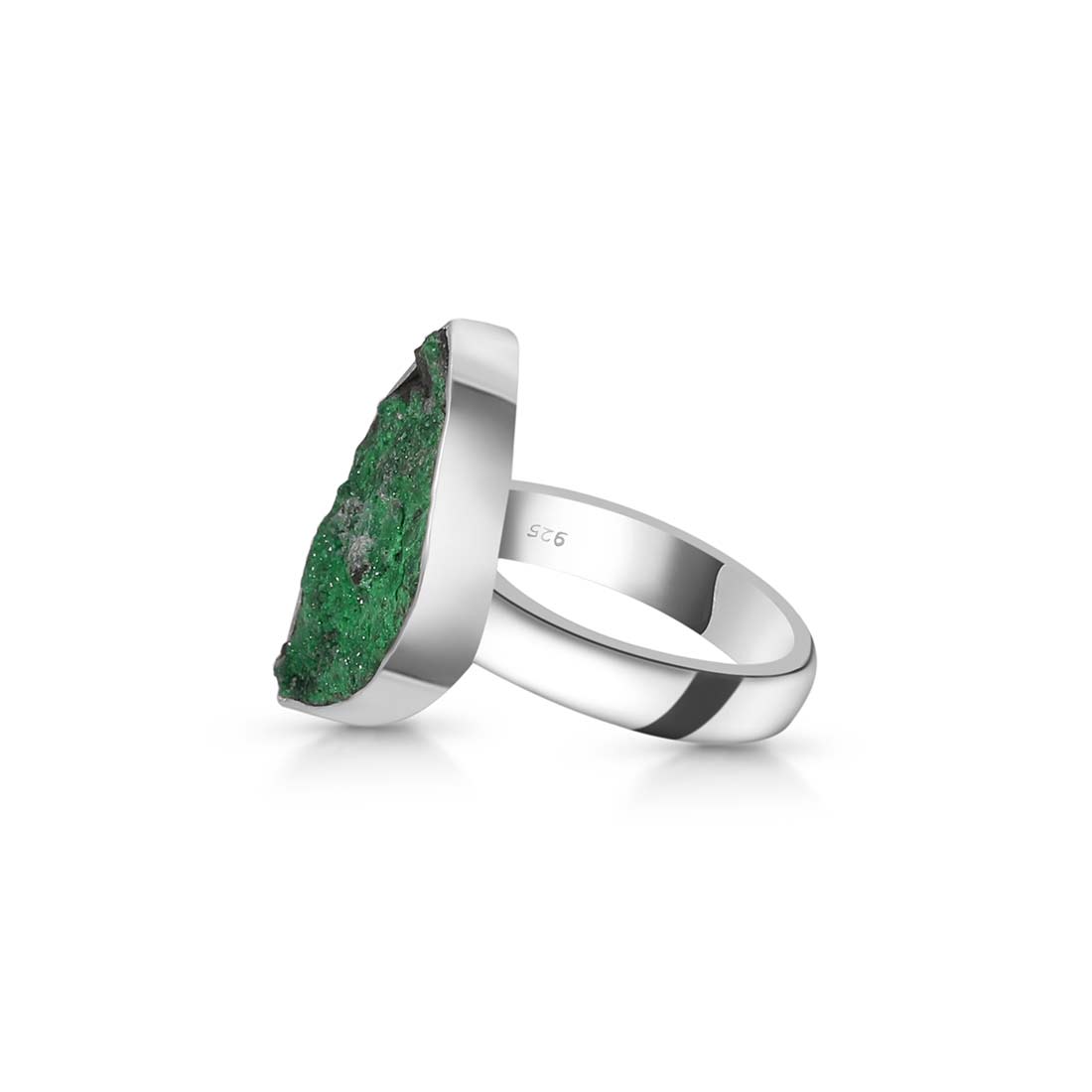 Uvarovite Druzy Ring-(UVR-R-13.)