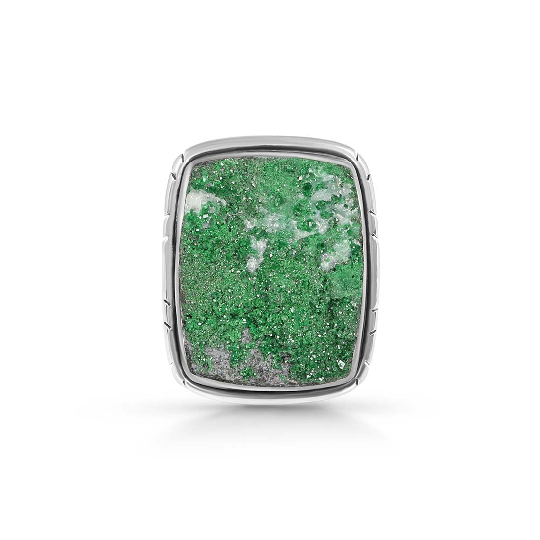 Uvarovite Druzy Ring-(UVR-R-14.)