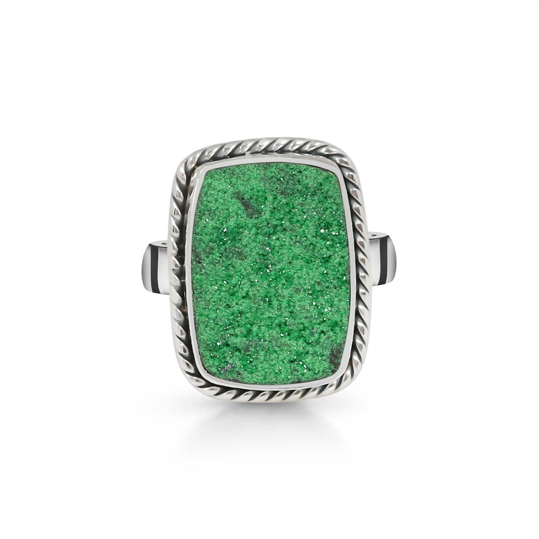 Uvarovite Druzy Ring-(UVR-R-17.)