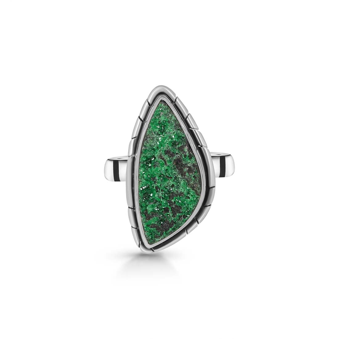 Uvarovite Druzy Ring-(UVR-R-18.)