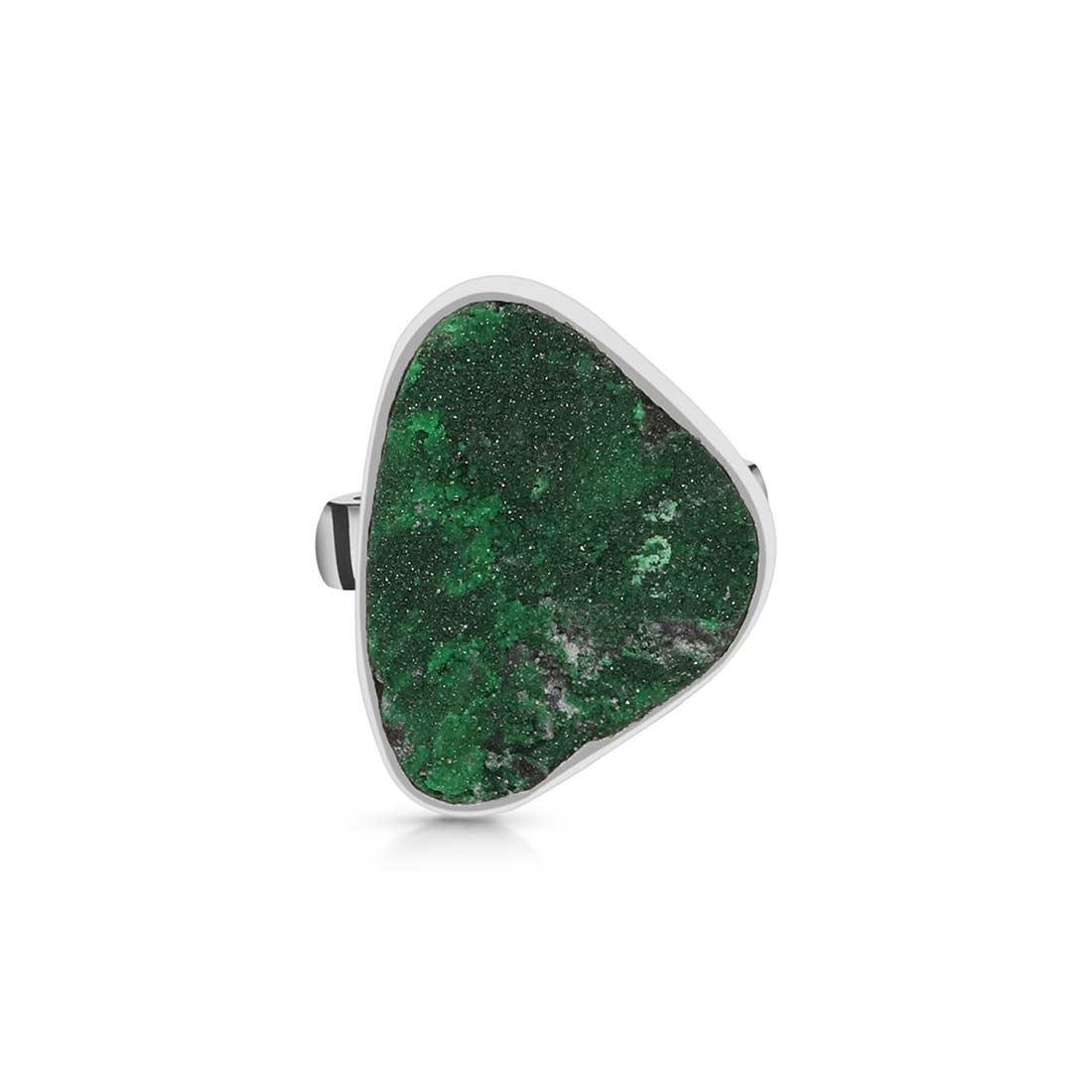 Uvarovite Druzy Adjustable Ring-(UVR-R-19.)