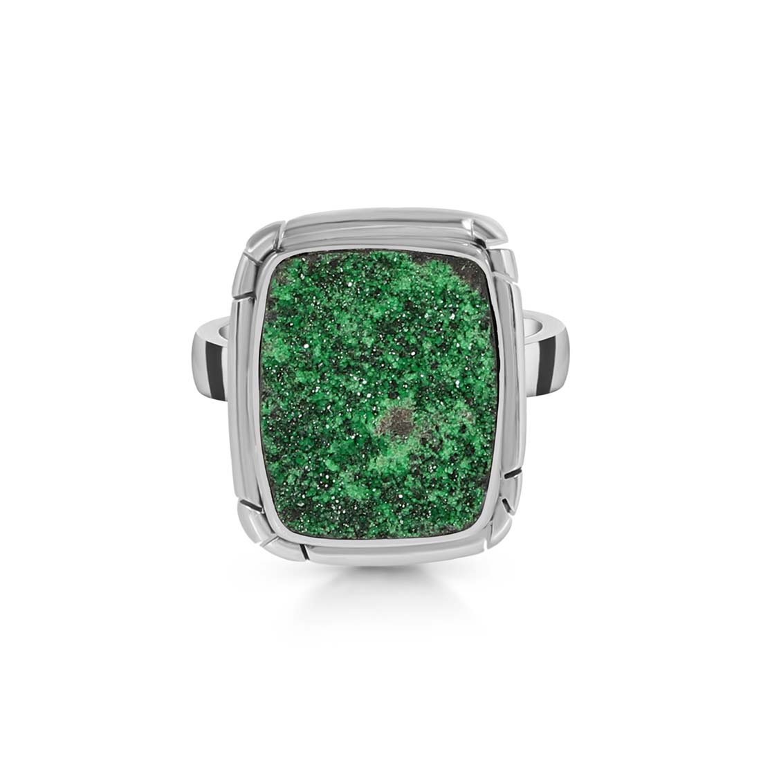 Uvarovite Druzy Ring-(UVR-R-2.)