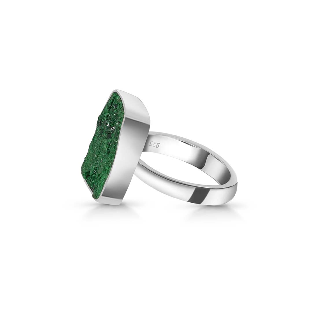 Uvarovite Druzy Ring-(UVR-R-21.)