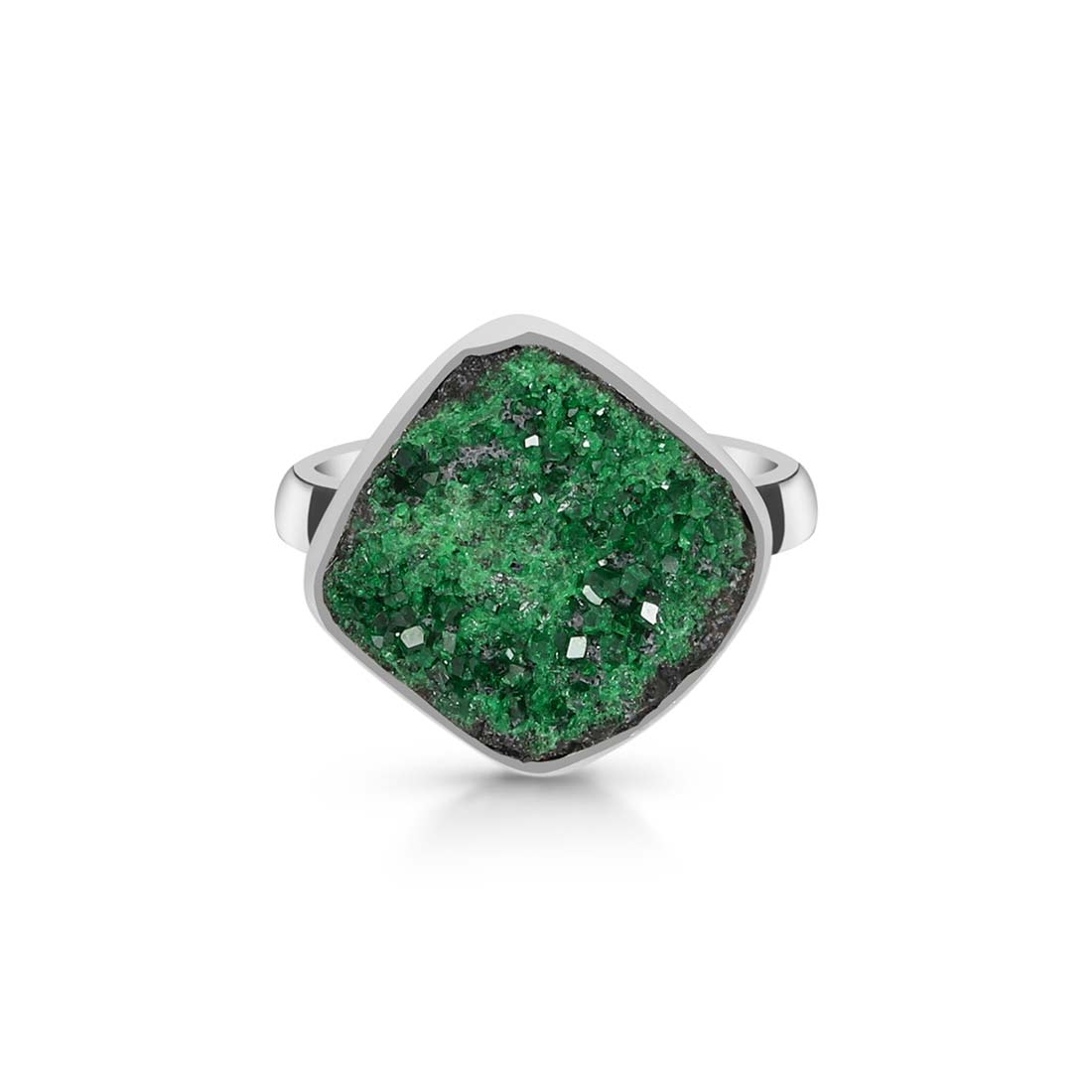 Uvarovite Druzy Ring-(UVR-R-22.)