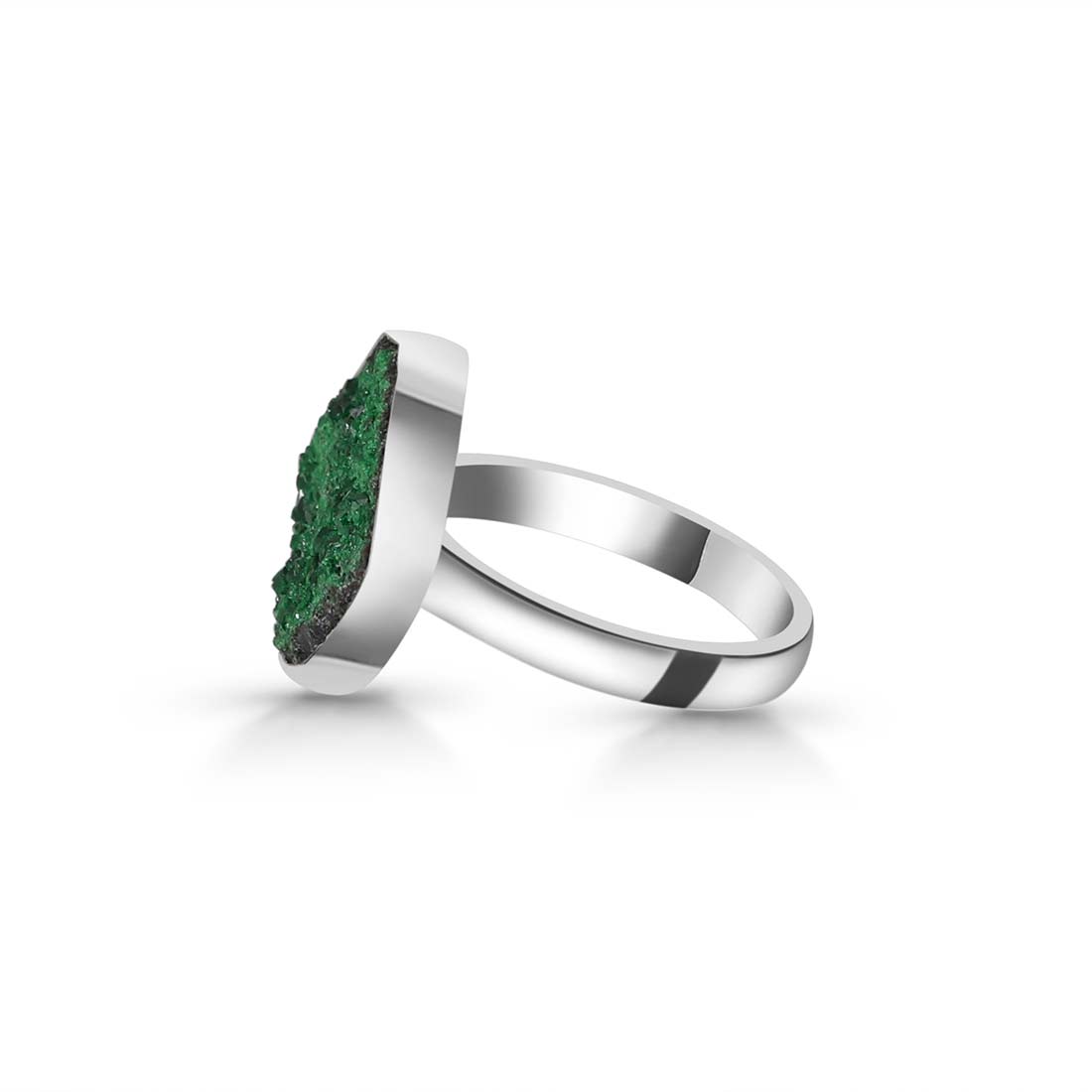 Uvarovite Druzy Ring-(UVR-R-22.)