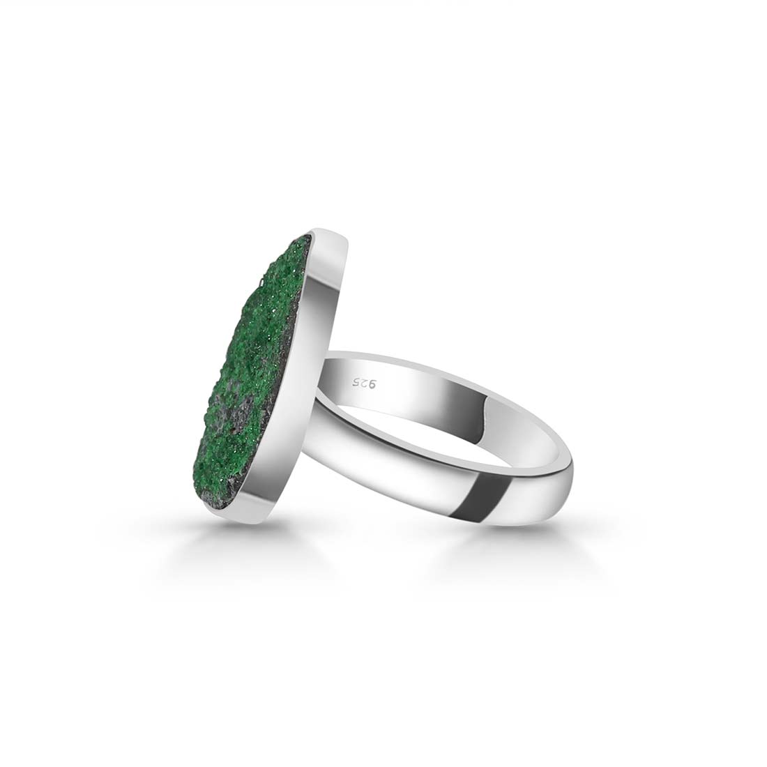 Uvarovite Druzy Ring-(UVR-R-23.)