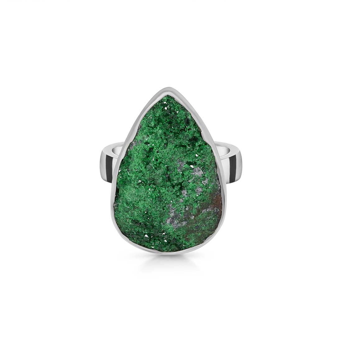 Uvarovite Druzy Ring-(UVR-R-24.)