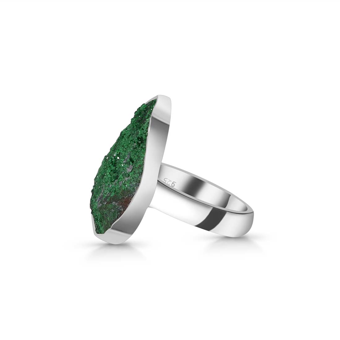 Uvarovite Druzy Ring-(UVR-R-24.)