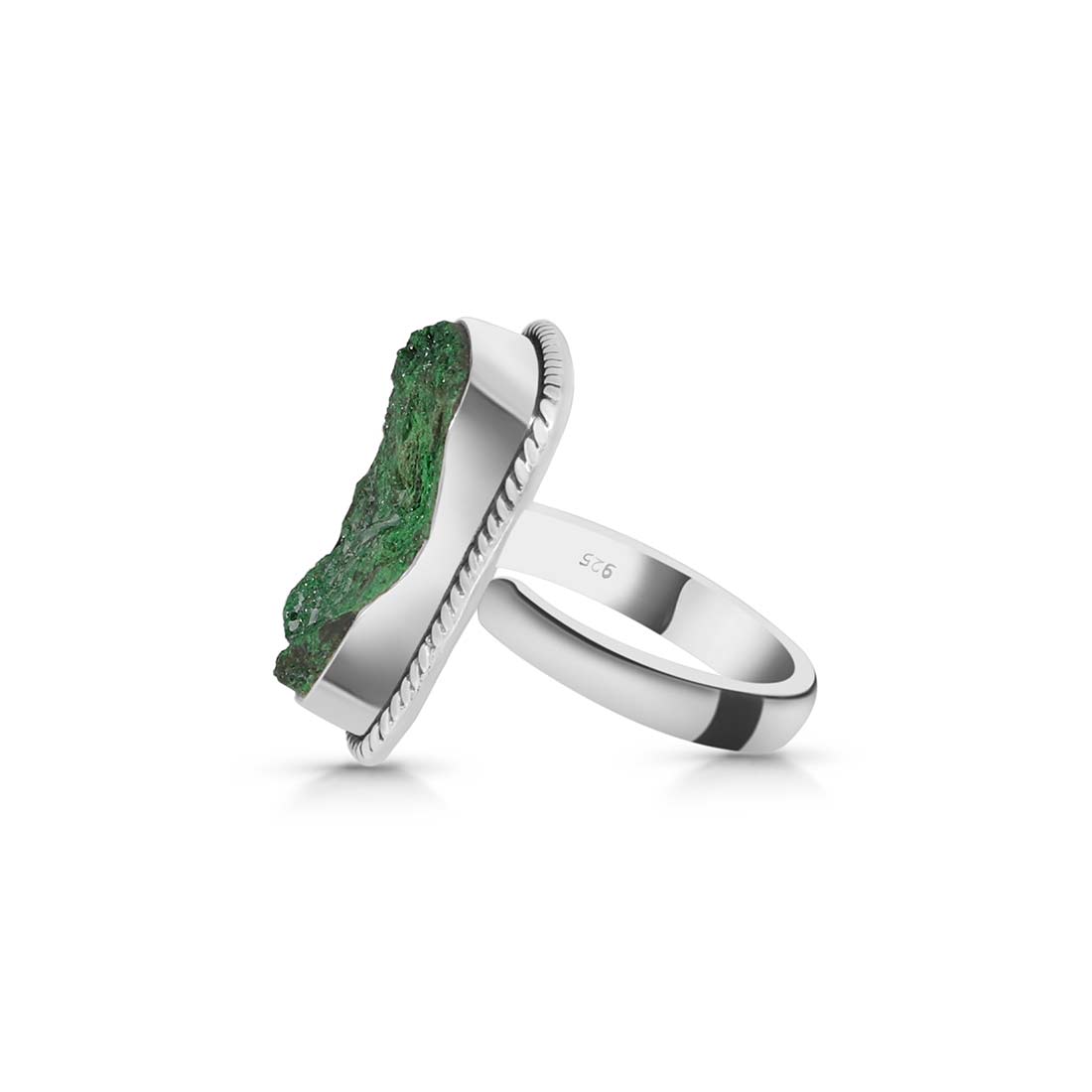 Uvarovite Druzy Adjustable Ring-(UVR-R-26.)