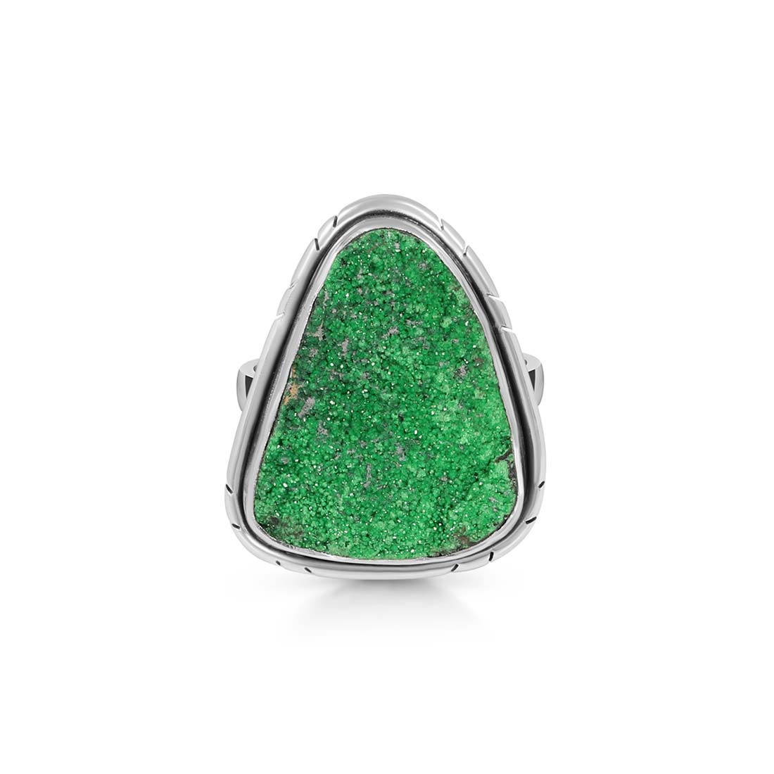 Uvarovite Druzy Ring-(UVR-R-28.)