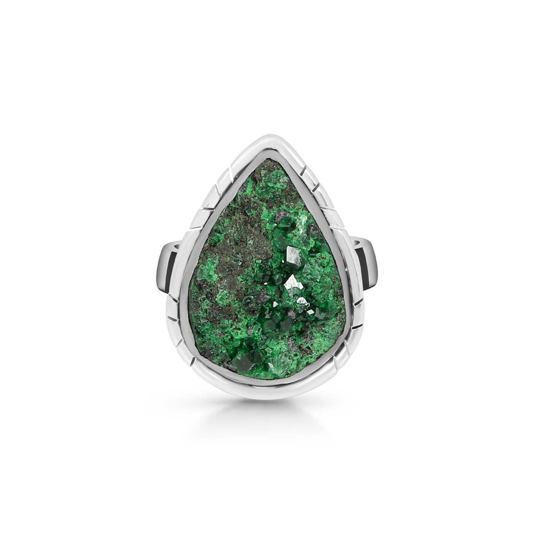 Uvarovite Druzy Ring-(UVR-R-29.)