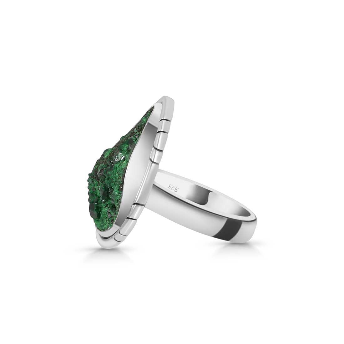 Uvarovite Druzy Ring-(UVR-R-29.)