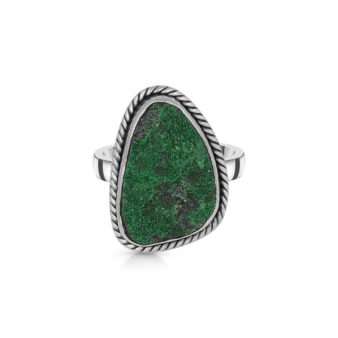 Uvarovite Druzy Ring-(UVR-R-31.)