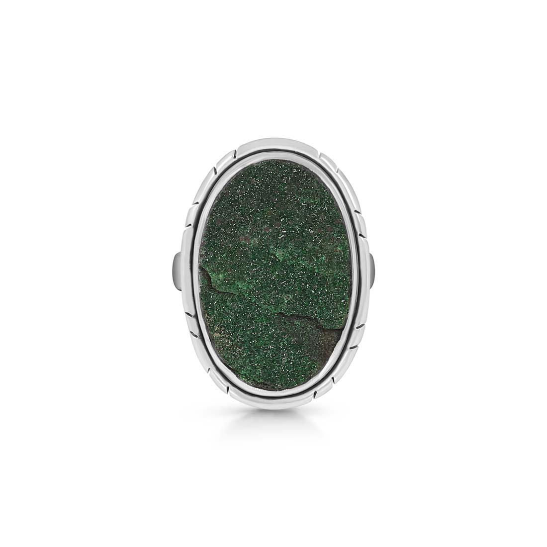 Uvarovite Druzy Ring-(UVR-R-32.)