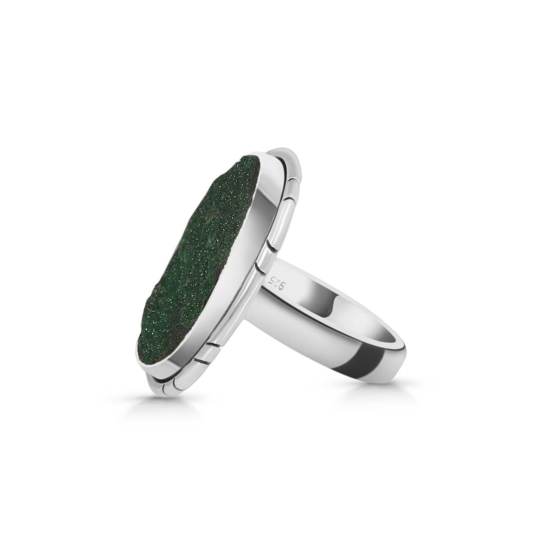 Uvarovite Druzy Ring-(UVR-R-32.)