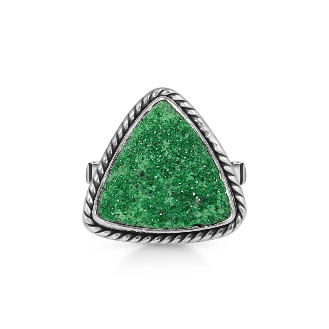 Uvarovite Druzy Ring-(UVR-R-33.)