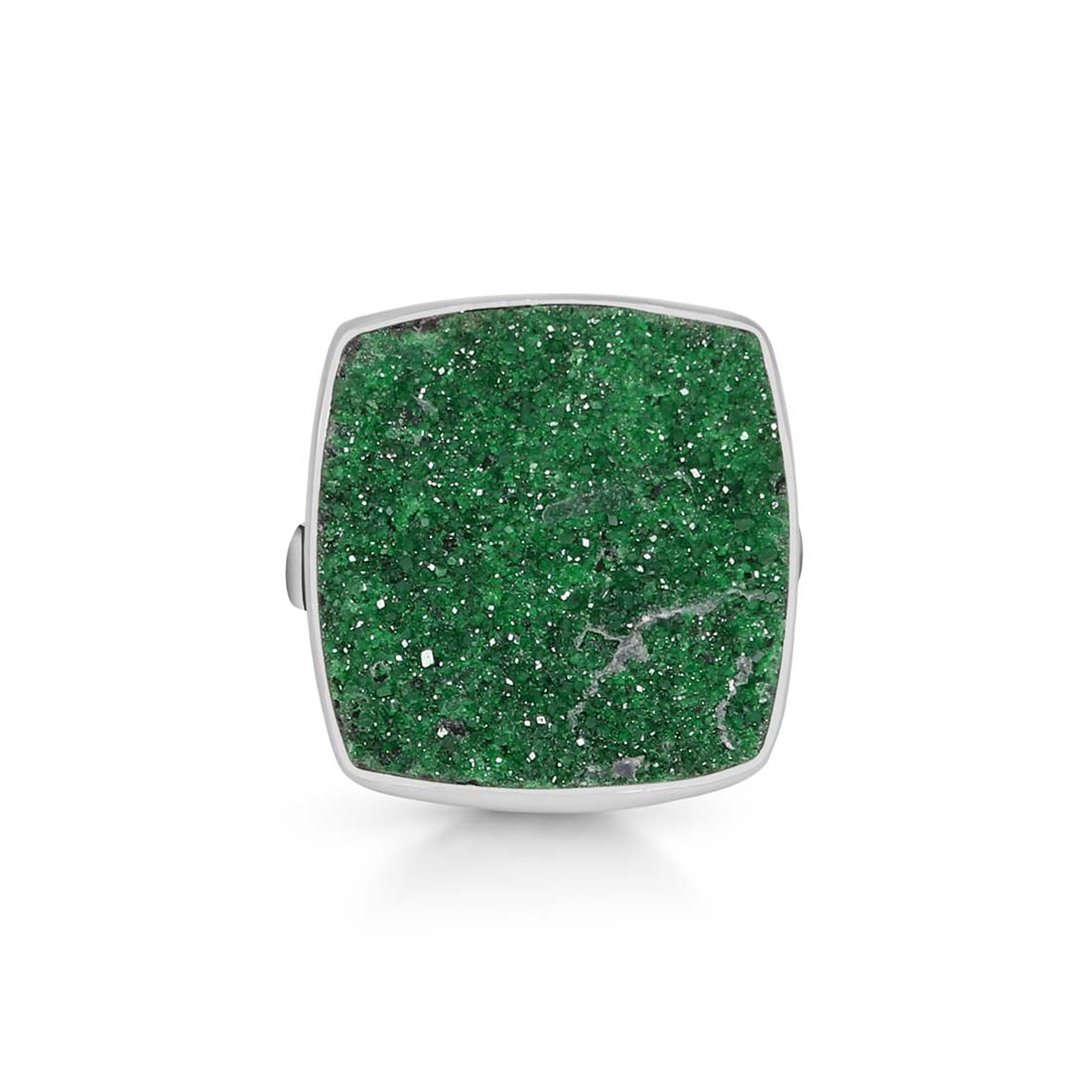 Uvarovite Druzy Adjustable Ring-(UVR-R-34.)