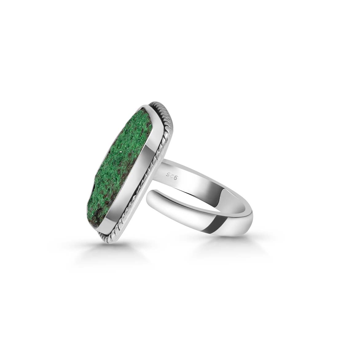 Uvarovite Druzy Adjustable Ring-(UVR-R-36.)