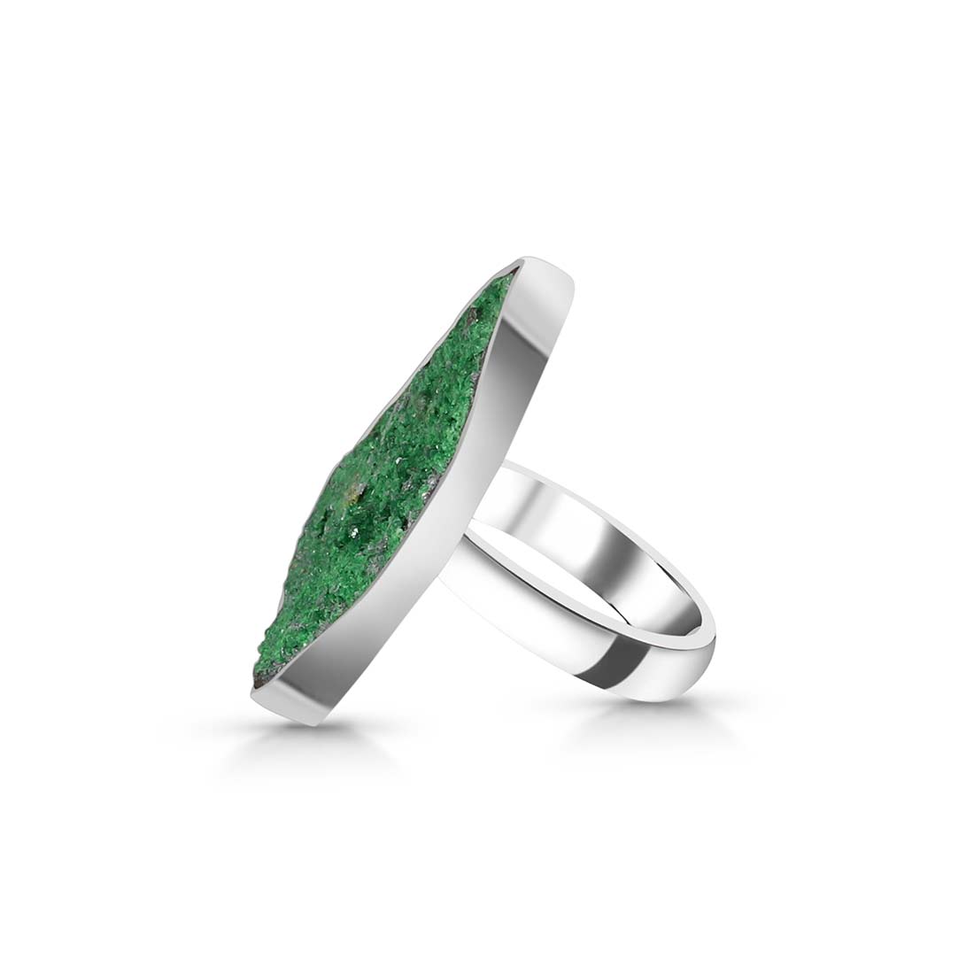 Uvarovite Druzy Adjustable Ring-(UVR-R-37.)