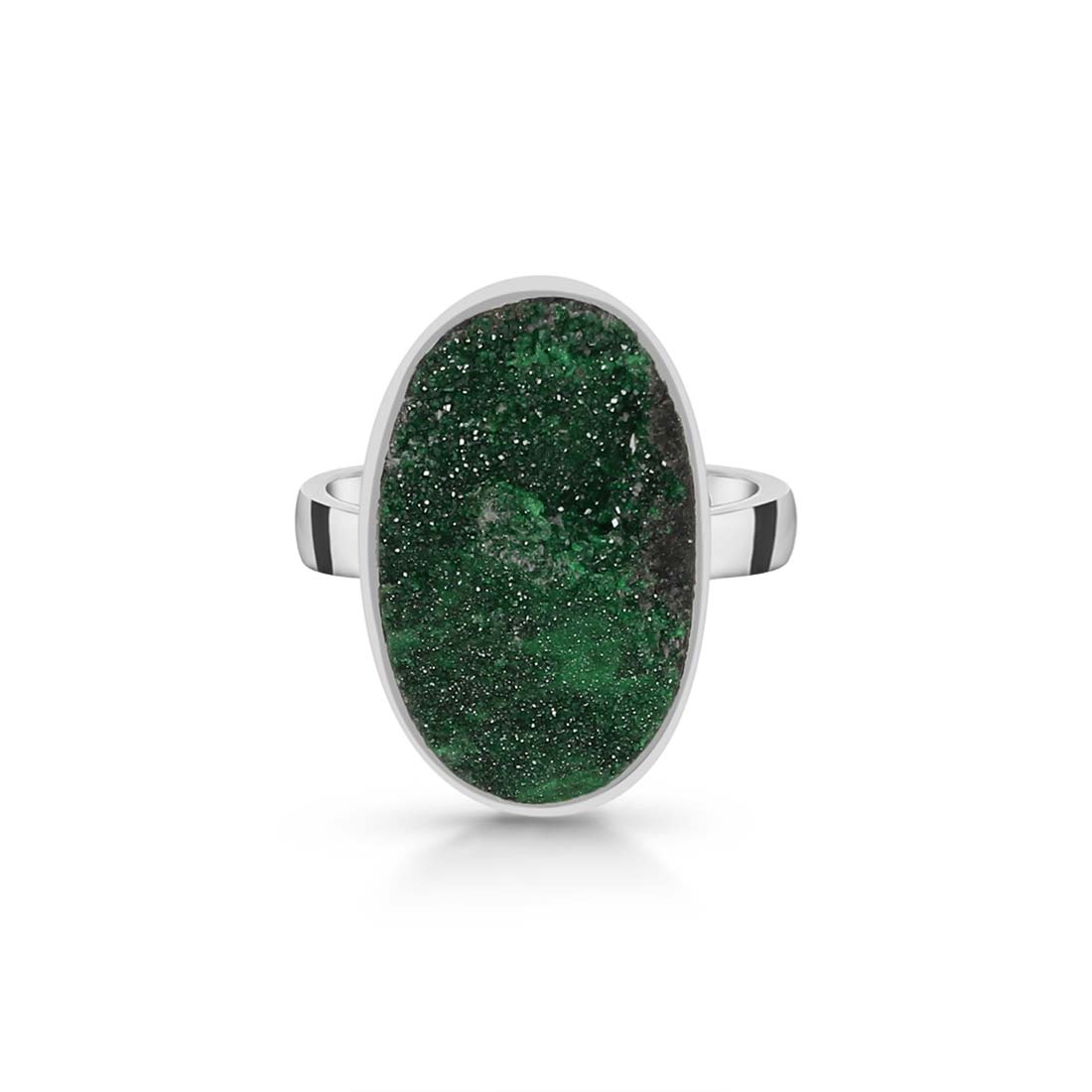 Uvarovite Druzy Ring-(UVR-R-38.)