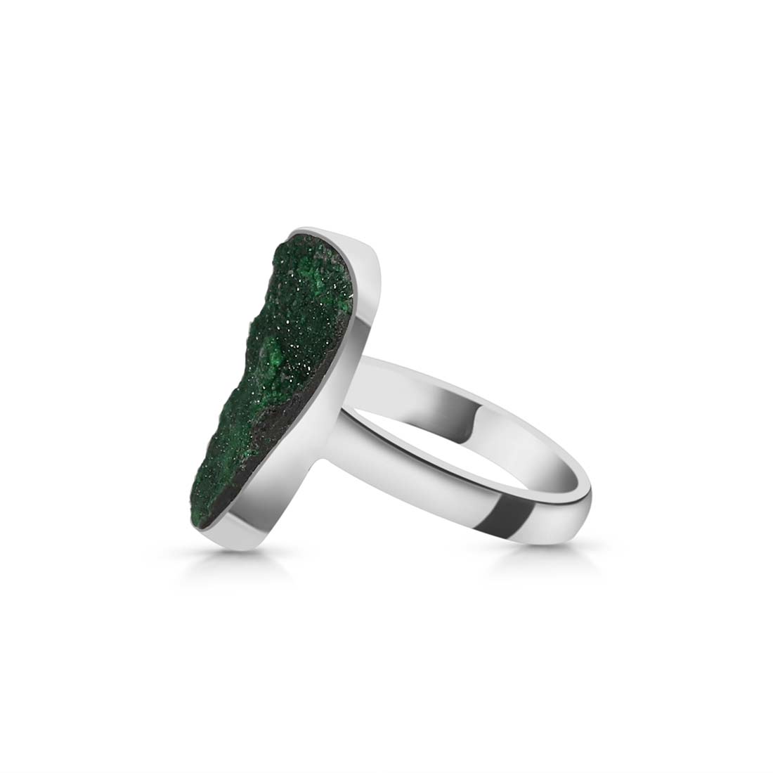 Uvarovite Druzy Ring-(UVR-R-38.)