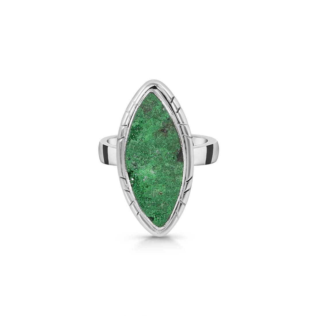 Uvarovite Druzy Ring-(UVR-R-39.)