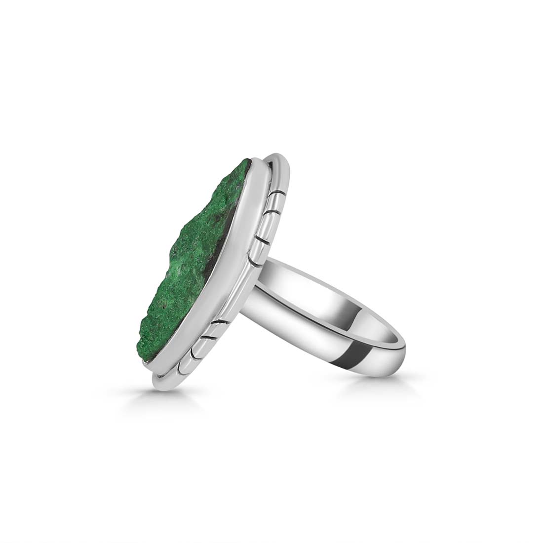 Uvarovite Druzy Ring-(UVR-R-39.)