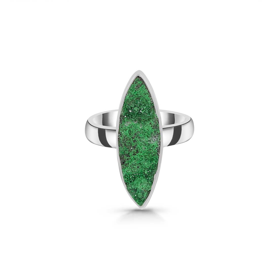 Uvarovite Druzy Ring-(UVR-R-4.)