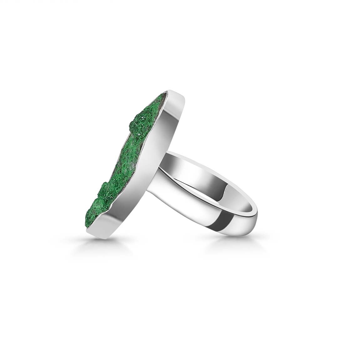 Uvarovite Druzy Ring-(UVR-R-4.)