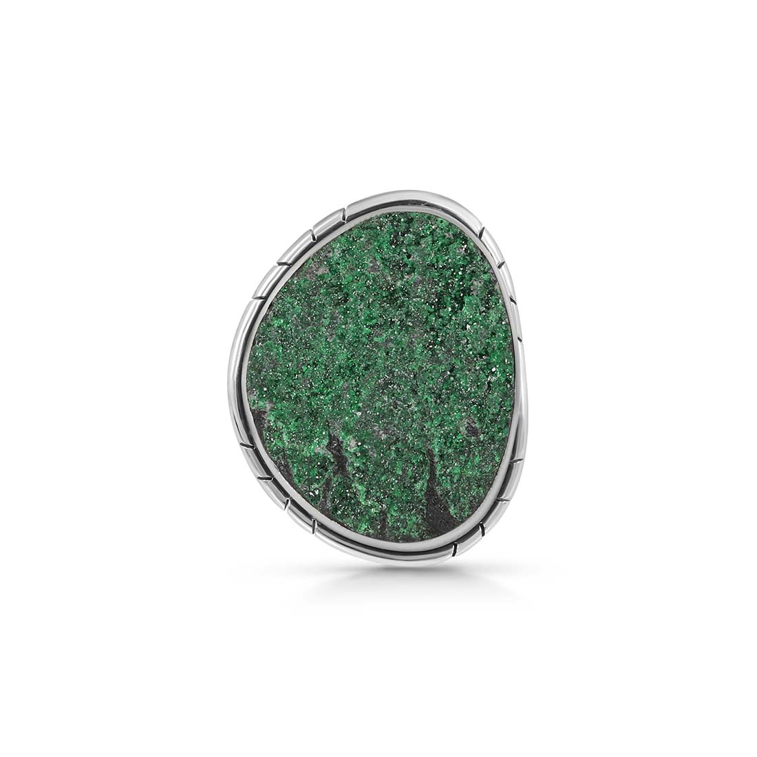 Uvarovite Druzy Adjustable Ring-(UVR-R-43.)