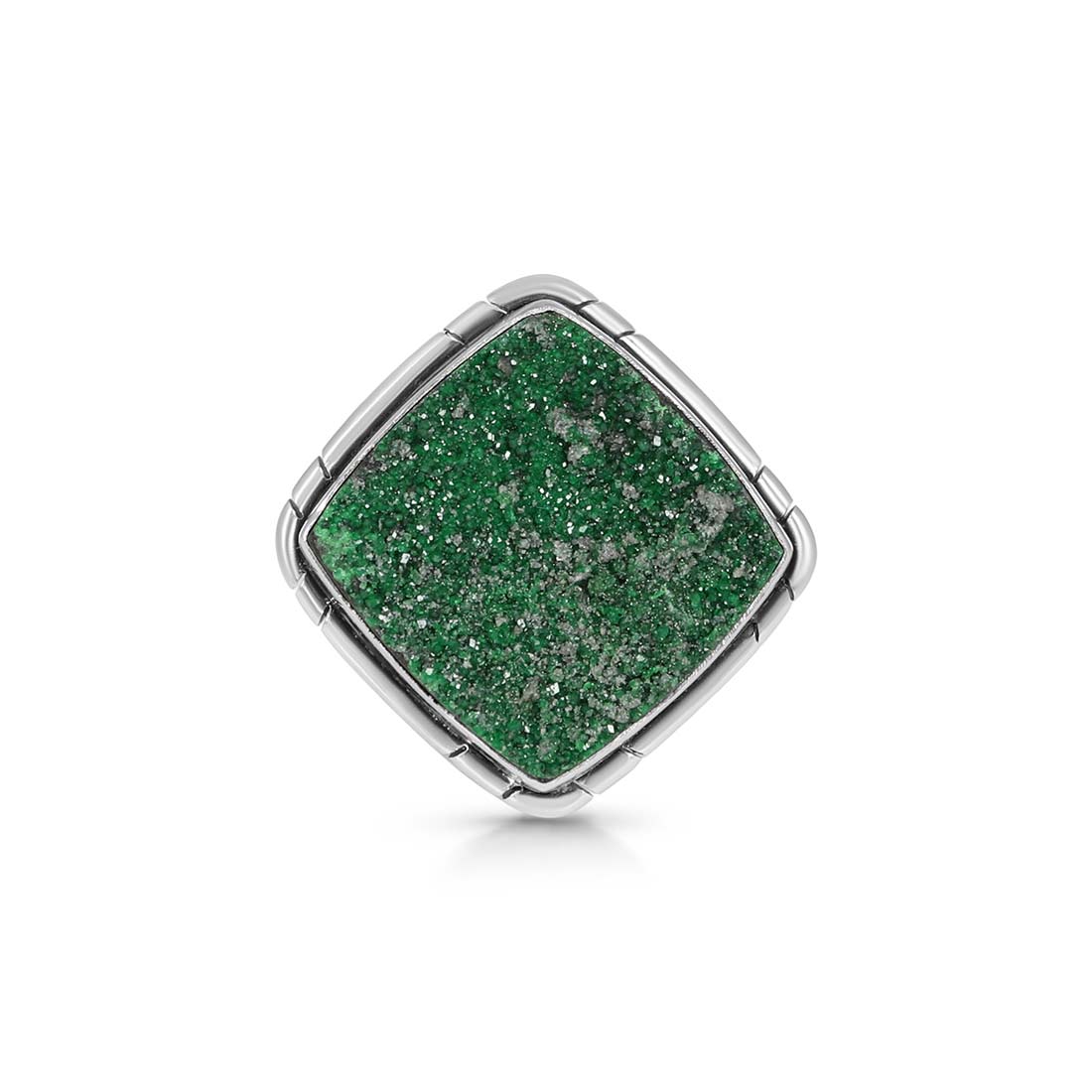 Uvarovite Druzy Adjustable Ring-(UVR-R-44.)