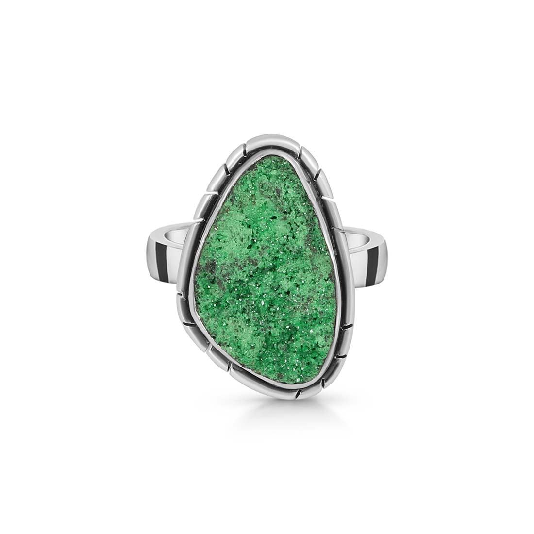 Uvarovite Druzy Ring-(UVR-R-46.)