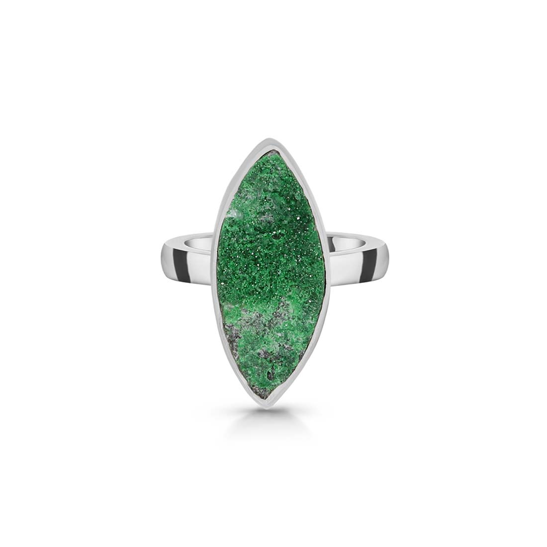 Uvarovite Druzy Adjustable Ring-(UVR-R-48.)