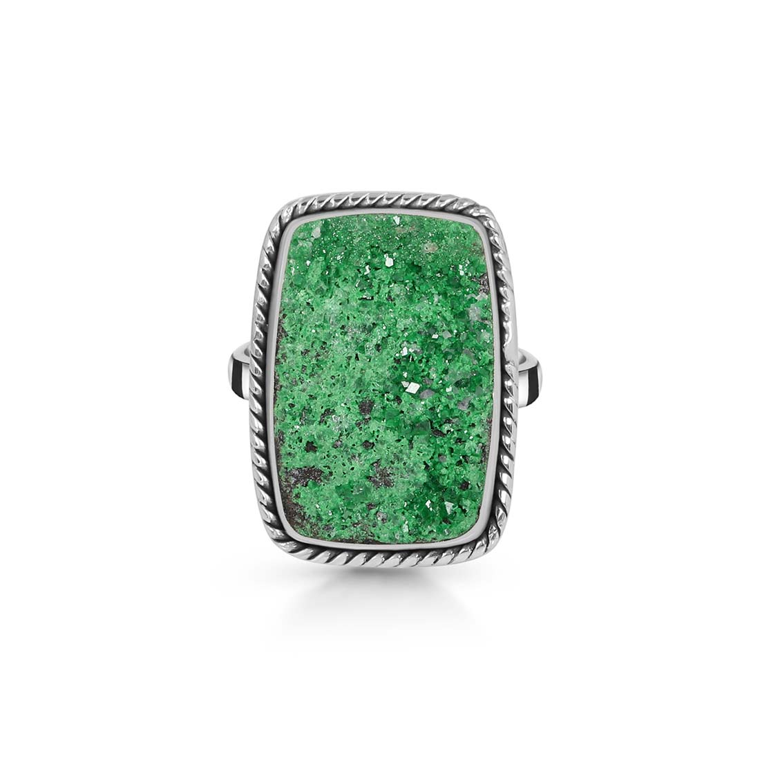 Uvarovite Druzy Ring-(UVR-R-49.)