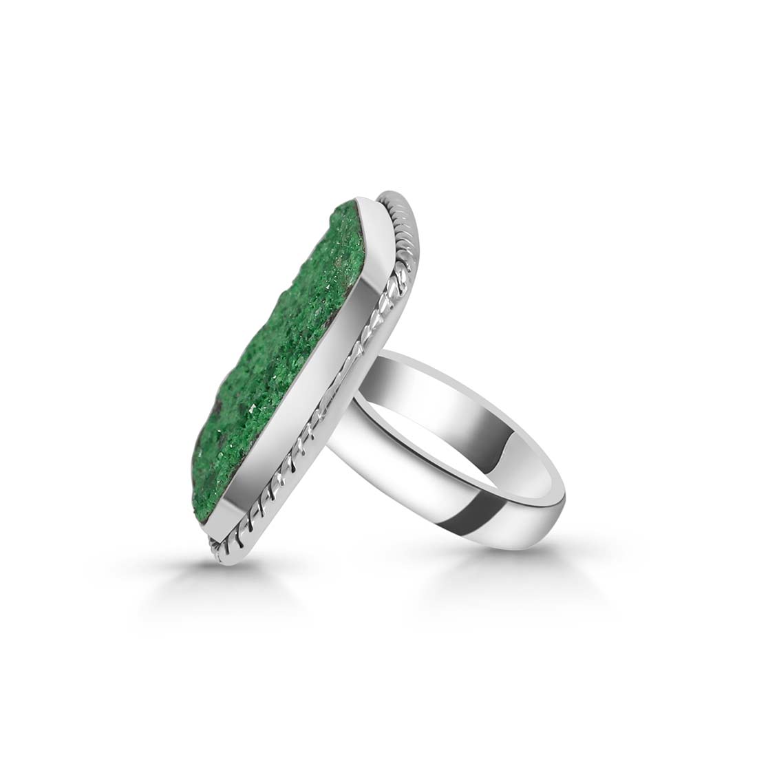 Uvarovite Druzy Ring-(UVR-R-49.)