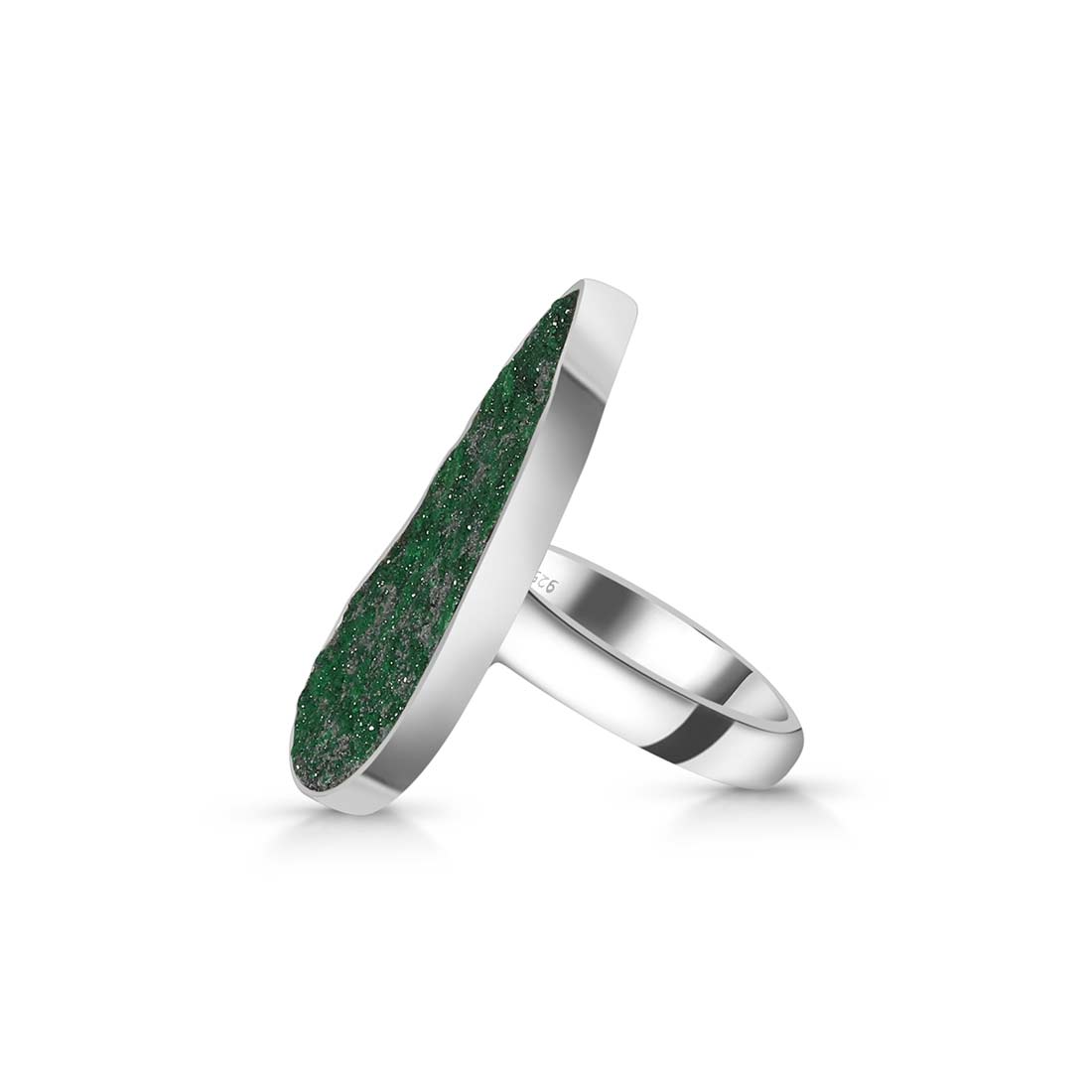 Uvarovite Druzy Ring-(UVR-R-50.)