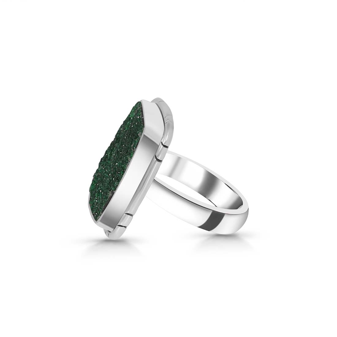 Uvarovite Druzy Ring-(UVR-R-52.)