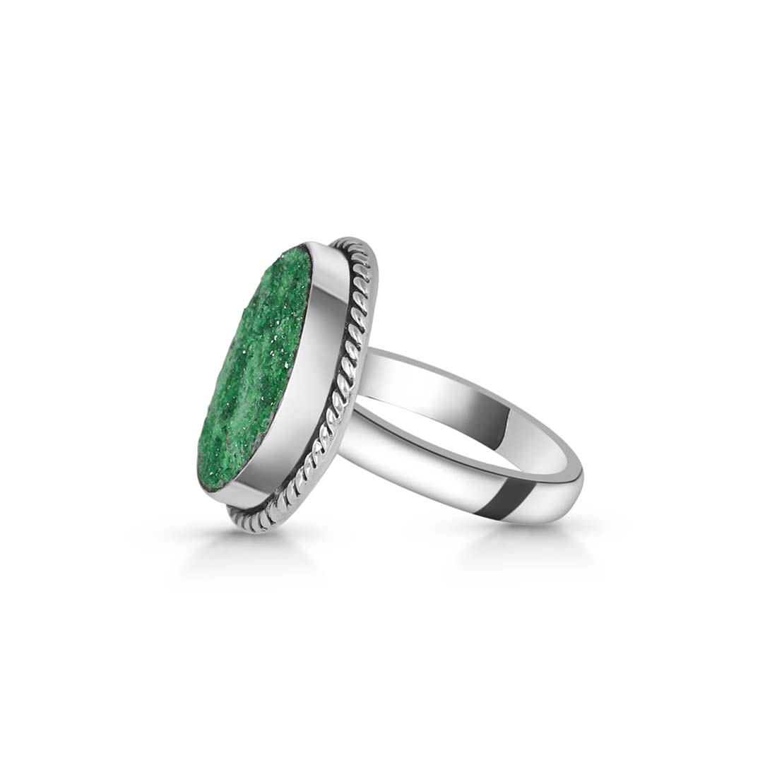 Uvarovite Druzy Ring-(UVR-R-53.)