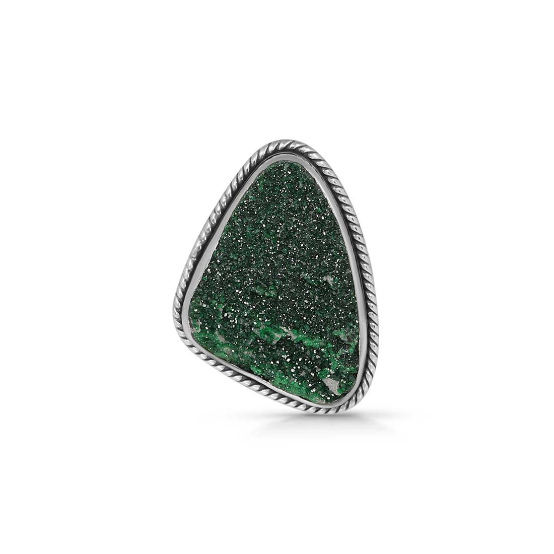 Uvarovite Druzy Adjustable Ring-(UVR-R-54.)