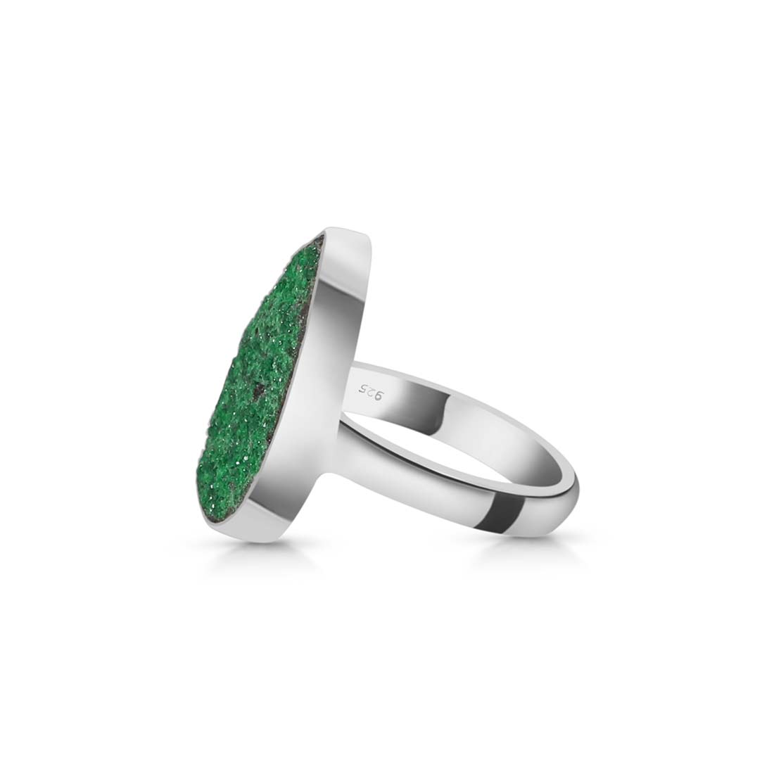 Uvarovite Druzy Ring-(UVR-R-6.)